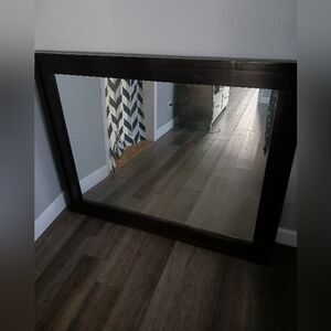 Mahogany wood mirror